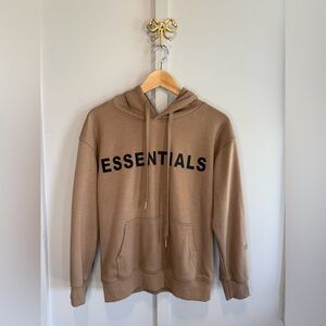 ESSENTIALS Fear Of God‎ Hoodie Sweatshirt Size S Brown Long Sleeve Pullover
